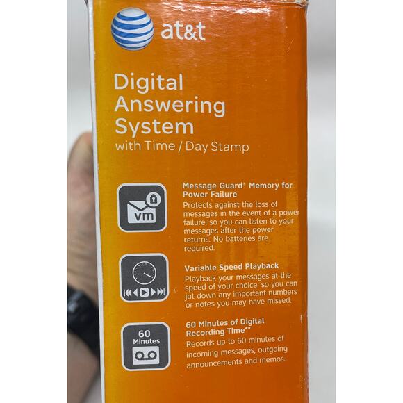 AT&T Answering Machine with Time/Date Stamp - Complete Works Fine, Clean Cond. - Picture 6 of 6